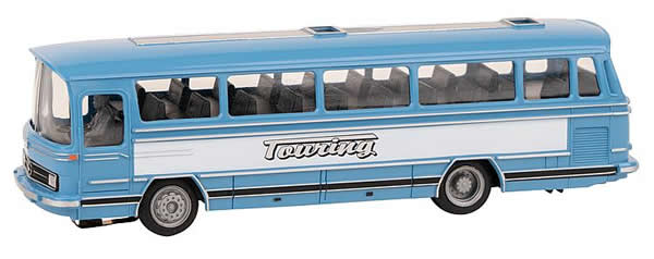 Faller 161485 HO Scale Mercedes-Benz O 305 Bus - Assembled - Car System -- Touring (blue, white)