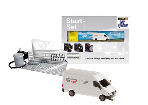 Faller 161504 HO Scale Car System Operating Vehicles -- Starter Set w/MB Sprinter Van