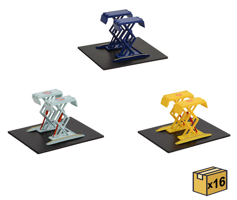Greenlight 16160-MASTER 1/64 Scale Auto Body Shop - Automotive Double Scissor Lifts