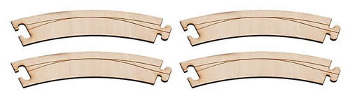 Faller 162120 N Scale Car System Laser-Street Section (Less Guide Wire) - Kit -- Outer 7-1/4" 18.5cm Radius Curve Section pkg(4)