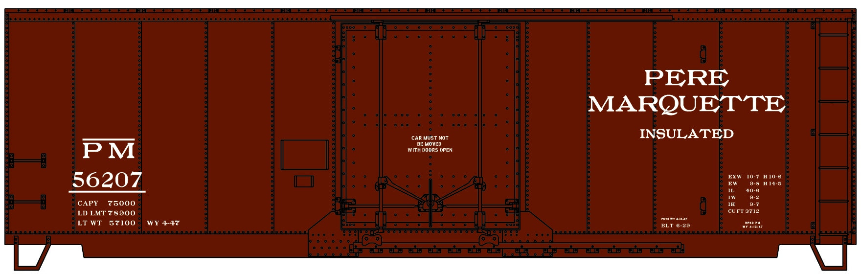 Accurail 31151 Ho Pd 40'Steel Boxcar Pm