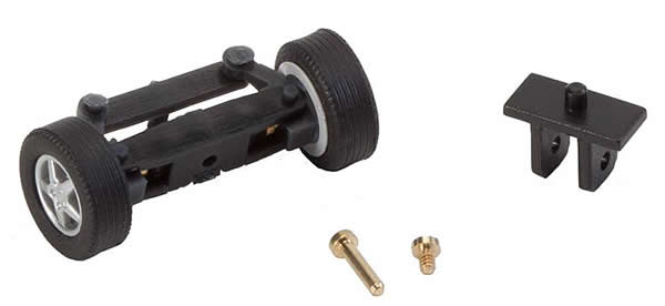 Faller 163004 HO Scale Front Axle Steering Mechanism w/Wheels - Assembled - Car System -- Fits Passenger Autos, SUVs, Less Magnet Steering Bar