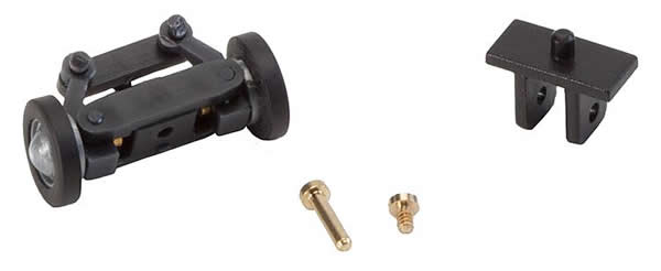 Faller 163009 N Scale Front Axle Steering Mechanism w/Wheels - Assembled - Car System -- Fits N Buses & HO Trabant, Less Magnet Steering Bar