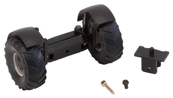 Faller 163013 HO Scale Front Axle Steering Mechanism w/Wheels - Assembled - Car System -- Fits Massey-Ferguson Farm Tractors, Less Magnet Steering Bar