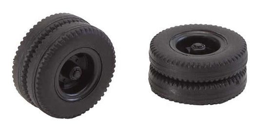 Faller 163102 HO Scale Dually Truck Tires & Rims - Car System -- Fits Powered Brekina MAN Trucks