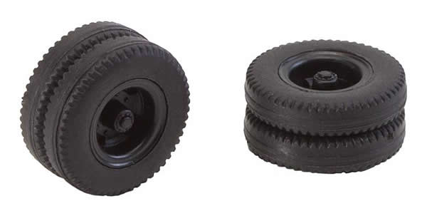 Faller 163102 HO Scale Dually Truck Tires & Rims - Car System -- Fits Powered Brekina MAN Trucks