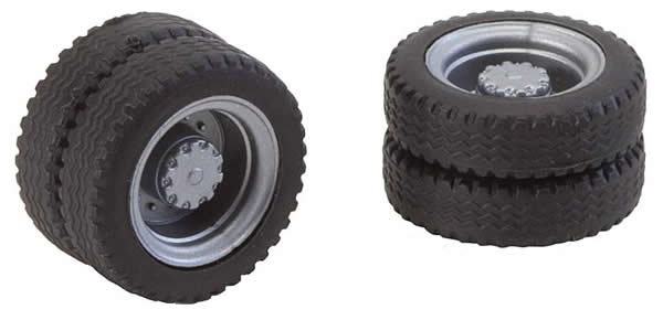 Faller 163103 HO Scale Dually NQ Truck Tires & Rims - Car System -- Fits Starter Set Vivil Bus