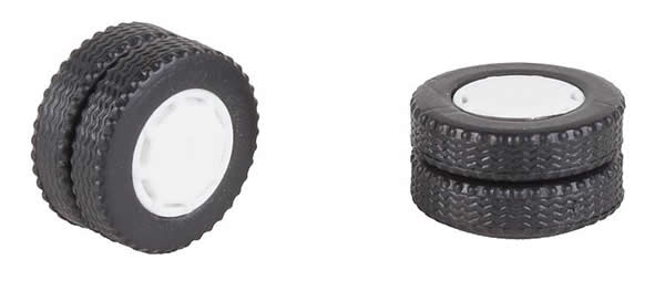 Faller 163104 HO Scale Dually Truck Tires & Rims - Car System -- Fits Starter Set Rietze Setra S 315 Bus