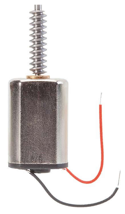 Faller 163302 HO Scale Flat Can Motor w/Worm - Car System -- 3/8" 10mm Diameter, Module 0.3