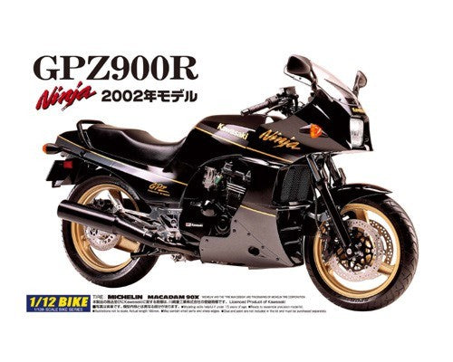 Aoshima 42878 1/12 2002 Kawasaki GPZ900R Ninja Motorcycle