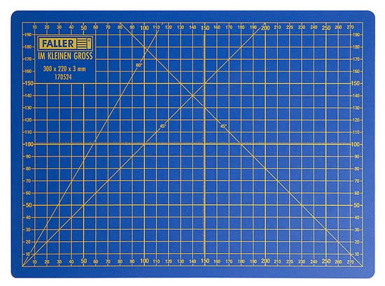 Faller 170524 All Scale Cutting Mat -- 11-13/16 x 8-11/16 x 1/8" 30 x 22 x .3cm