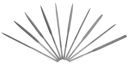 Faller 170525 All Scale Needle File Set -- 10-Piece Set, Each: 4-5/16" 11cm Long