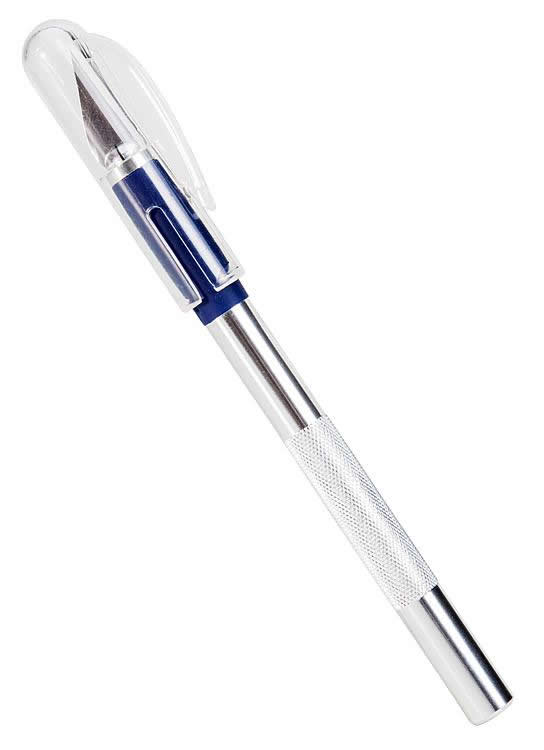 Faller 170540 All Scale Precision Soft-Grip Modeling Knife -- Includes 20 Blades and Cap
