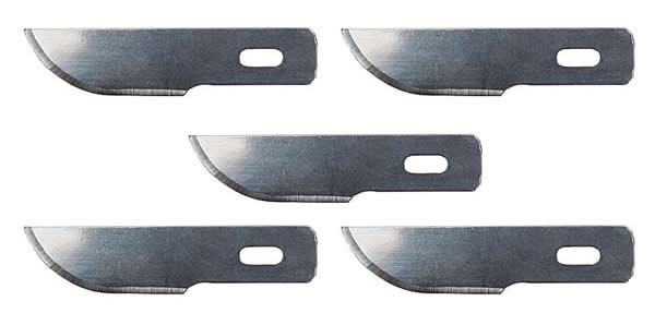 Faller 170542 All Scale Spare Curved Blades -- Fits Knife Handle 272-170540 pkg(5)