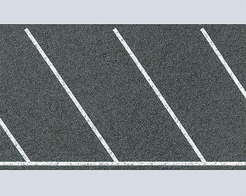 Faller 170634 HO Scale Diagonal Parking Space Sheet with Markings -- 39-3/8 x 2-3/8" 100 x 6cm
