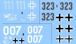 Archer Fine Transfers 74005 1/72-1/76 Tiger Mix #2: Leningrad 1st, Normandy Mid, Kursk Army Mid