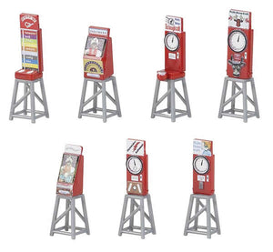 Faller 180946 HO Scale Funfair Slot Machines - Kit -- 7 Assorted Machines