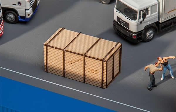 Faller 180959 HO Scale Large Wood Crate -- Laser-Cut Wood Kit
