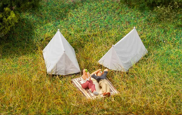 Faller 180987 HO Scale Tents -- pkg(4)