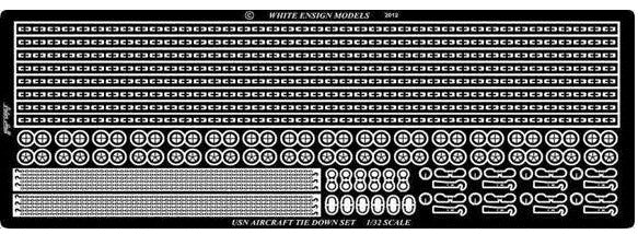 White Ensign Models 3201 1/32 USN Carrier Deck Tie Downs (D)