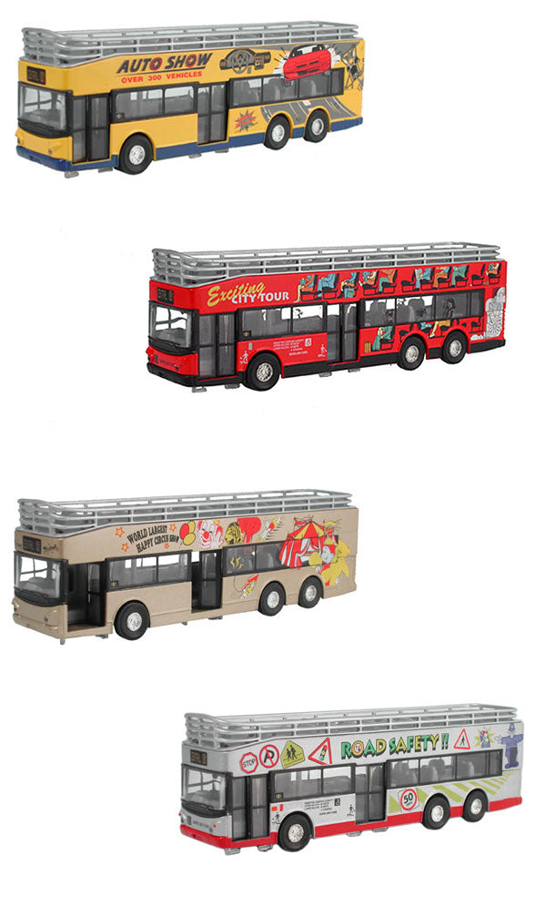 Metallic Team 18224-SET 1/64 Scale City Tour Bus 4-Piece Set
