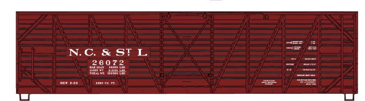Accurail 4737 Ho 40'Wood Stock Car Nc&Stl