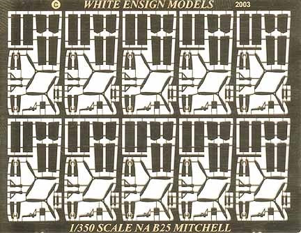 White Ensign Models 3533 1/350 B25 Detail Set for 10 Aircraft