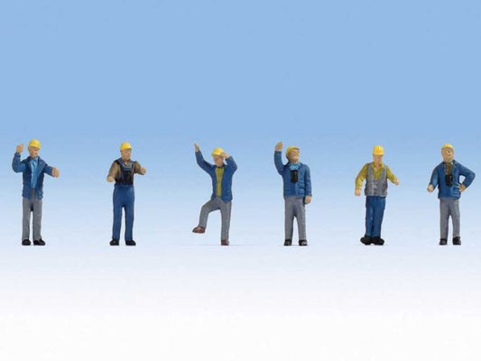 Walthers Scenemaster 949-6046 HO Scale 1960s & 70s Yard Crewmen pkg(6)