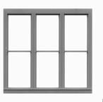 Tichy Trains 8094 HO 3-Unit 1/1 Dbl Hung Window 100"w x 92"h (4) (D)
