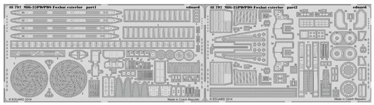 Eduard 48797 1/48 Aircraft- MiG25PD/PDS Foxbat Exterior for KTY (D)