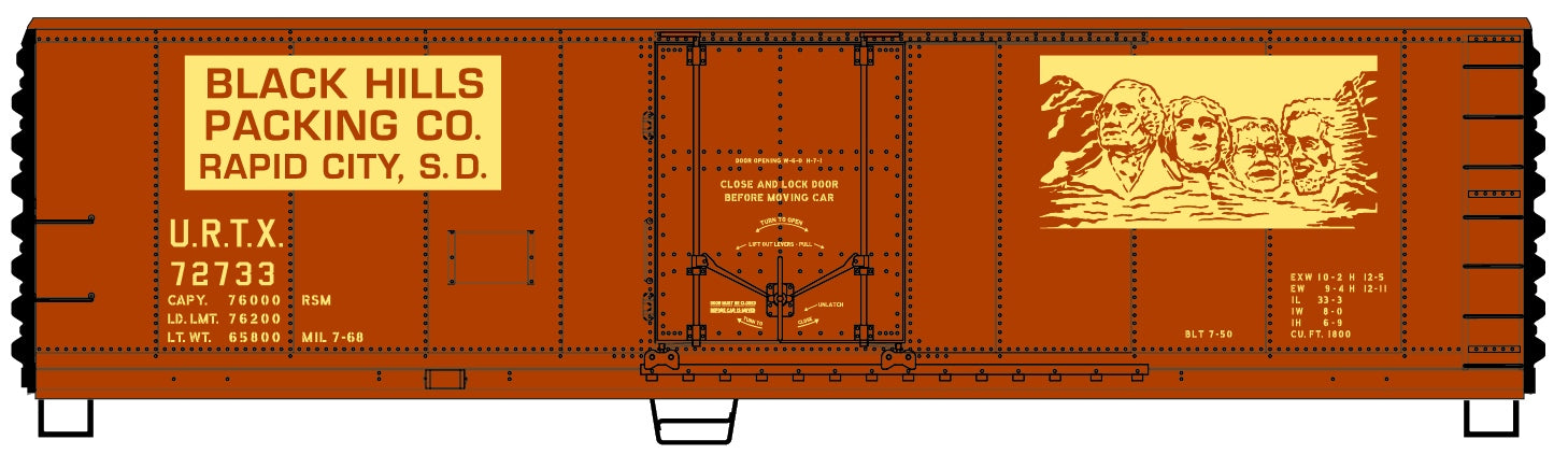 Accurail 8526 40'Plug Door Steel Reefer Black Hills
