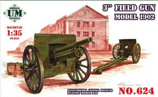 Unimodel 624 1/35 3 Inch Field Gun Model 1902