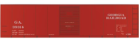 Tichy Trains 10061o O Scale Railroad Decal Set -- Georgia Railroad 40' Steel Single-Door Boxcar