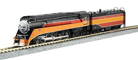 Kato 1260310dcc N Scale SP Class GS-4 4-8-4 - DCC -- Southern Pacific 4454 (Daylight, orange, red, black, "Lines" Lettering)