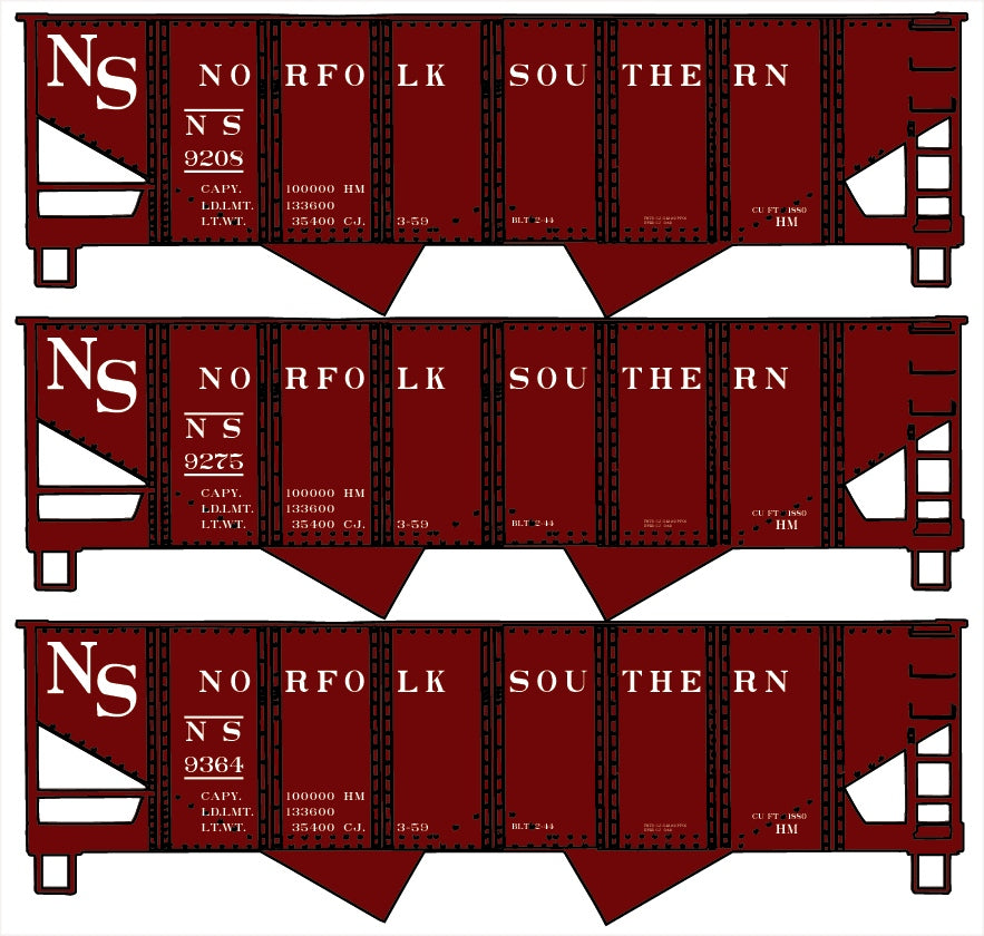 Accurail 25754 Ho 55Tusra Hopper Ns 3#Set