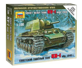 Zvezda 6141 1/100 Soviet KV1 Mod 1940 Heavy Tank (Snap)