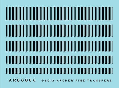 Archer Fine Transfers 88086 Surface Details: O Louver Mix (2.6 linear inches 5 diff 132mm each)