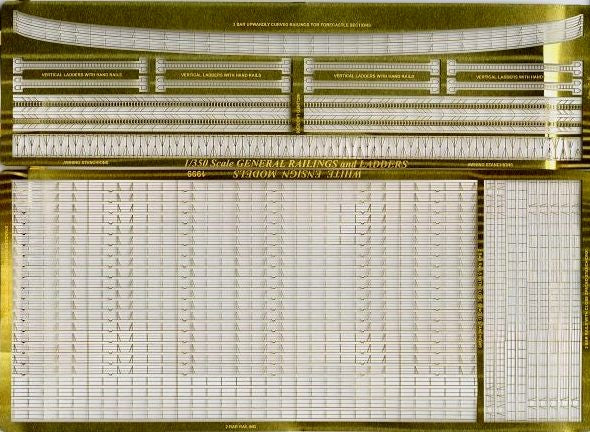 White Ensign Models 3516 1/350 Extrafine 3-Bar Rails & Ladders (D)