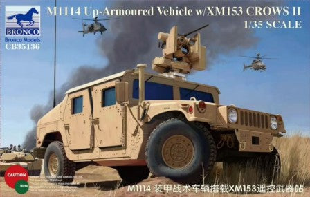 Bronco Models 35136 1/35 M1114 Up-Armored Tactical Vehicle w/XM153 Crows II Machine Gun System