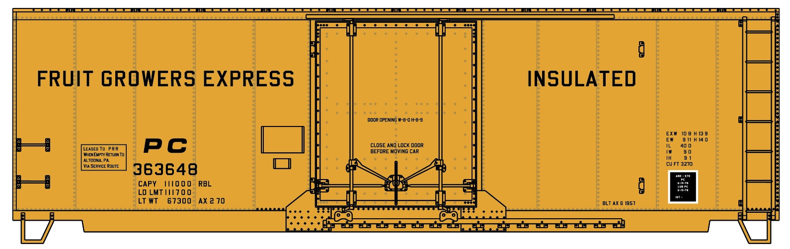 Accurail 3136 40' Insulated Steel Boxcar Fge