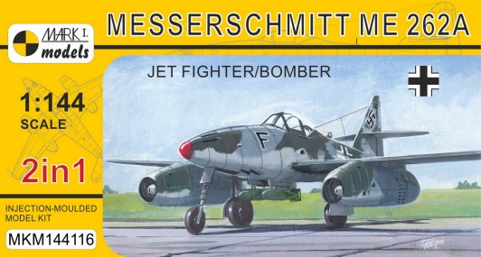 Mark 1 Models 144116 1/144 Messerschmitt Me262A Jet Fighter/Bomber (2 in 1)