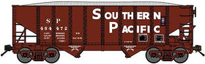 Bluford Shops 65310 N Scale 8-Panel 2-Bay Open Hopper with Load - Ready to Run -- Southern Pacific 464472 (Post-1974, Boxcar Red, Large Lettering)