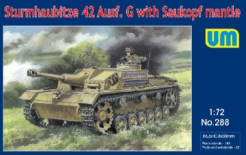 Unimodel 288 1/72 Sturmhaubitze 42 Auf G Tank w/Saukopf Mantle