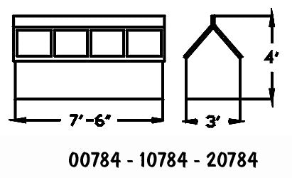 BTS (Better Than Scratch) 20784 HO Scale Skylight Window