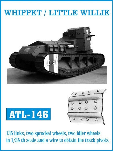 Friulmodel 146 1/35 Whippet/Little Willie Track Set (135 Links & 2ea. Sprocket/Idler Wheels)
