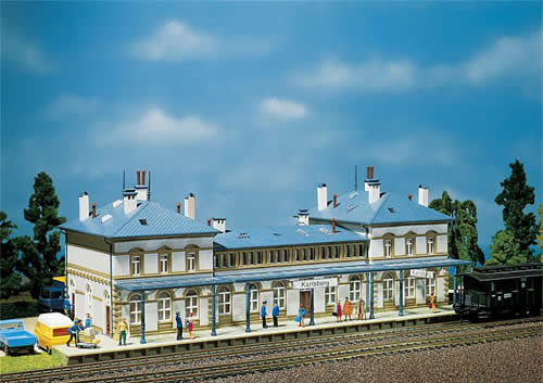 Faller 212114 N Scale Karlsberg Station -- 14-3/4 x 6-1/4" 37.5 x 16cm