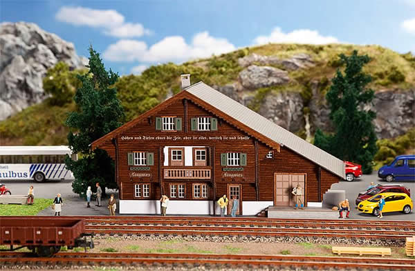 Faller 212121 N Scale Langwies Station -- Laser-Cut Kit - 4-9/16 x 2-1/2 x 2-9/16" 11.6 x 6.3 x 6.5cm
