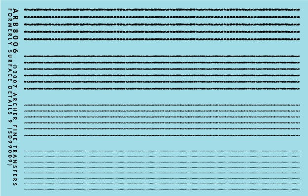 Archer Fine Transfers 88006 Surface Details: Arc Weld Beads (Various Scales)