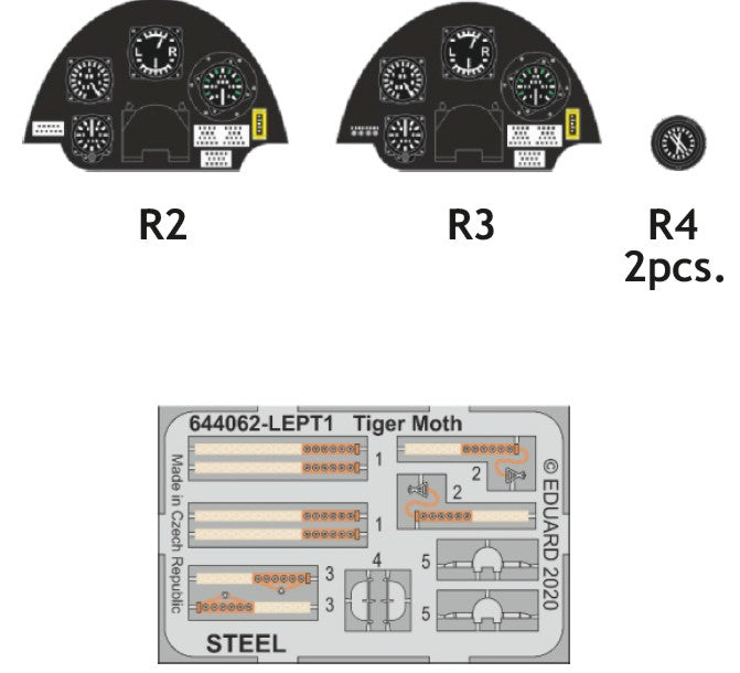 Eduard 644062 1/48 Aircraft- Tiger Moth LooK for ARX (Photo-Etch & Resin)(D)