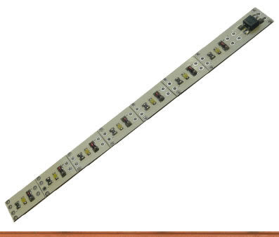 Brawa 2212 HO Scale Variable-Length LED Passenger Car Interior Light Board -- 8-7/8 x 3/8" 22.5 x 1cm Warm White